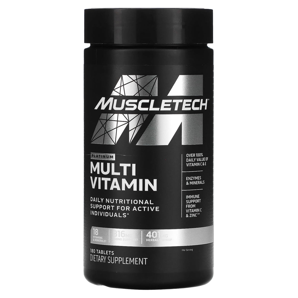 MuscleTech, Platinum Multi Vitamin, 180 Tablets - Supply Center USA
