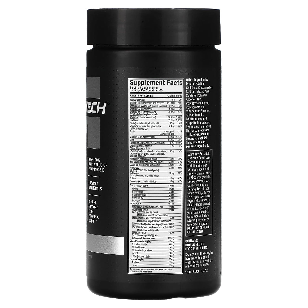 MuscleTech, Platinum Multi Vitamin, 180 Tablets - Supply Center USA
