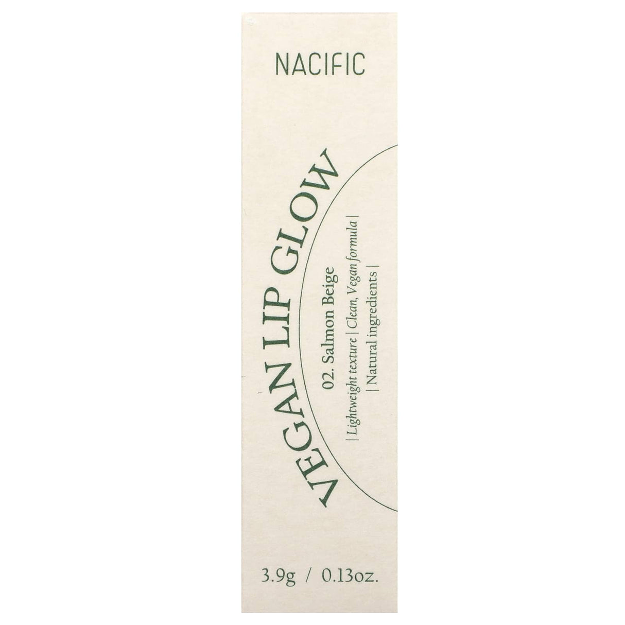 Nacific, Vegan Lip Glow, 02 Salmon Beige, 0.13 oz (3.9 g) - Supply Center USA
