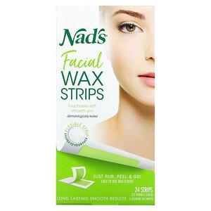 Nad's, Facial Wax Strips, 24 Strips - Supply Center USA