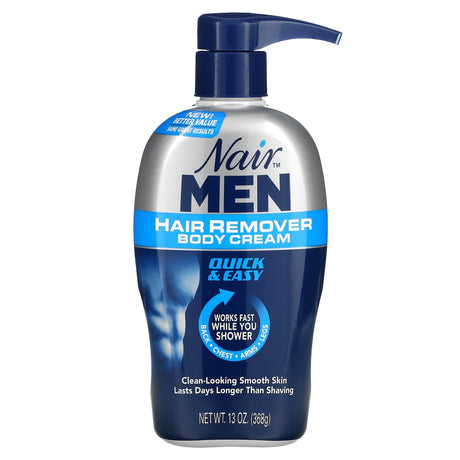 Nair, For Men, Hair Remover Body Cream, Back, Chest, Arms and Legs, 13 oz (368 g) - Supply Center USA