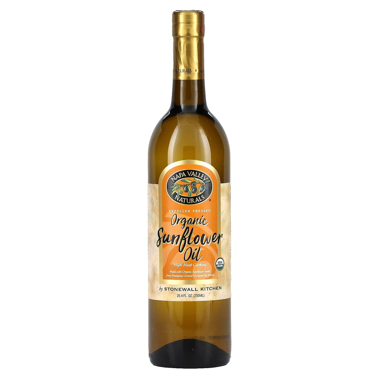 Napa Valley Naturals, Organic Sunflower Oil, 25.4 fl oz (750 ml) - Supply Center USA