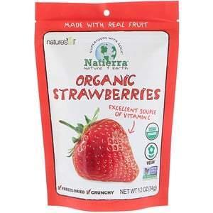 Natierra, Organic Freeze-Dried, Strawberries, 1.2 oz (34 g) - Supply Center USA