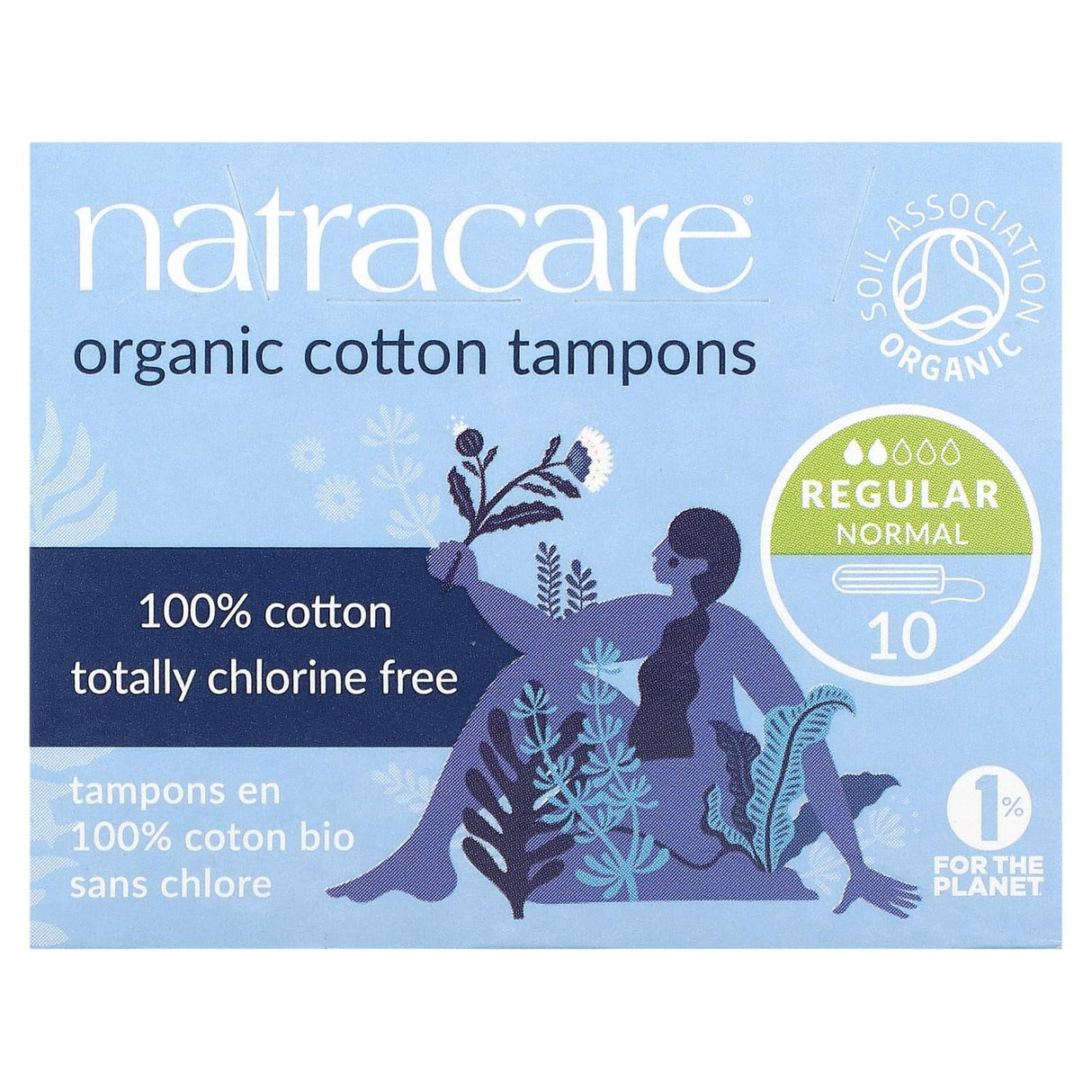 Natracare, Organic Cotton Tampons, Regular, 10 Tampons - Supply Center USA