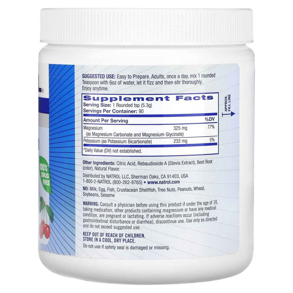 Natrol, Magnesium, Cherry, 16.8 oz (477 g) - Supply Center USA