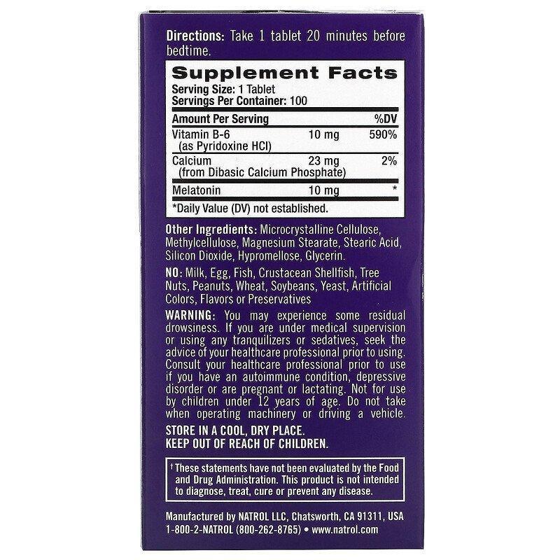 Natrol, Melatonin Advanced Sleep, Time Release, 10 mg, 100 Tablets - Supply Center USA