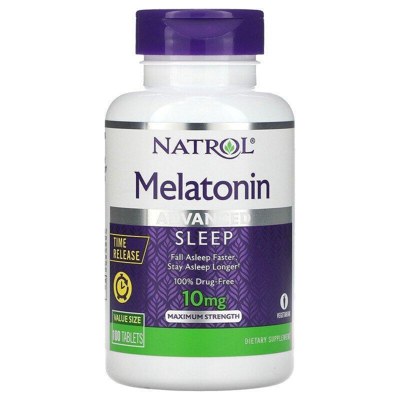 Natrol, Melatonin Advanced Sleep, Time Release, 10 mg, 100 Tablets - Supply Center USA