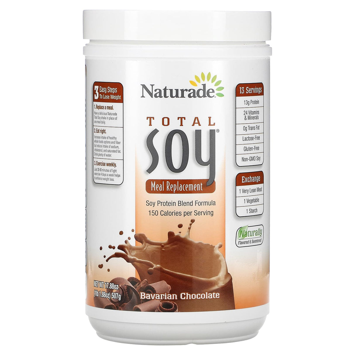 Naturade, Total Soy, Meal Replacement, Strawberry Cream, 17.88 oz (507 g) - Supply Center USA