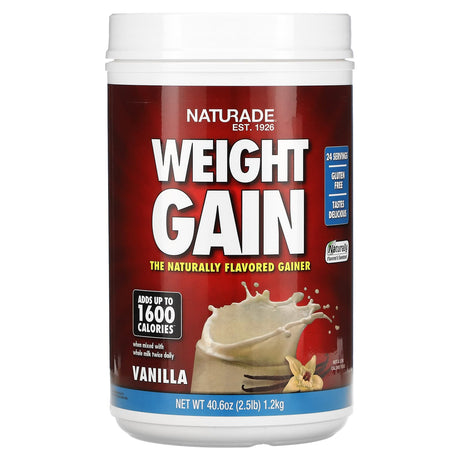 Naturade, Weight Gain, Vanilla, 2.5 lb (1.2 kg) - Supply Center USA