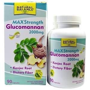 Natural Balance, Glucomannan, Maximum Strength, 666 mg, 90 Capsules - Supply Center USA