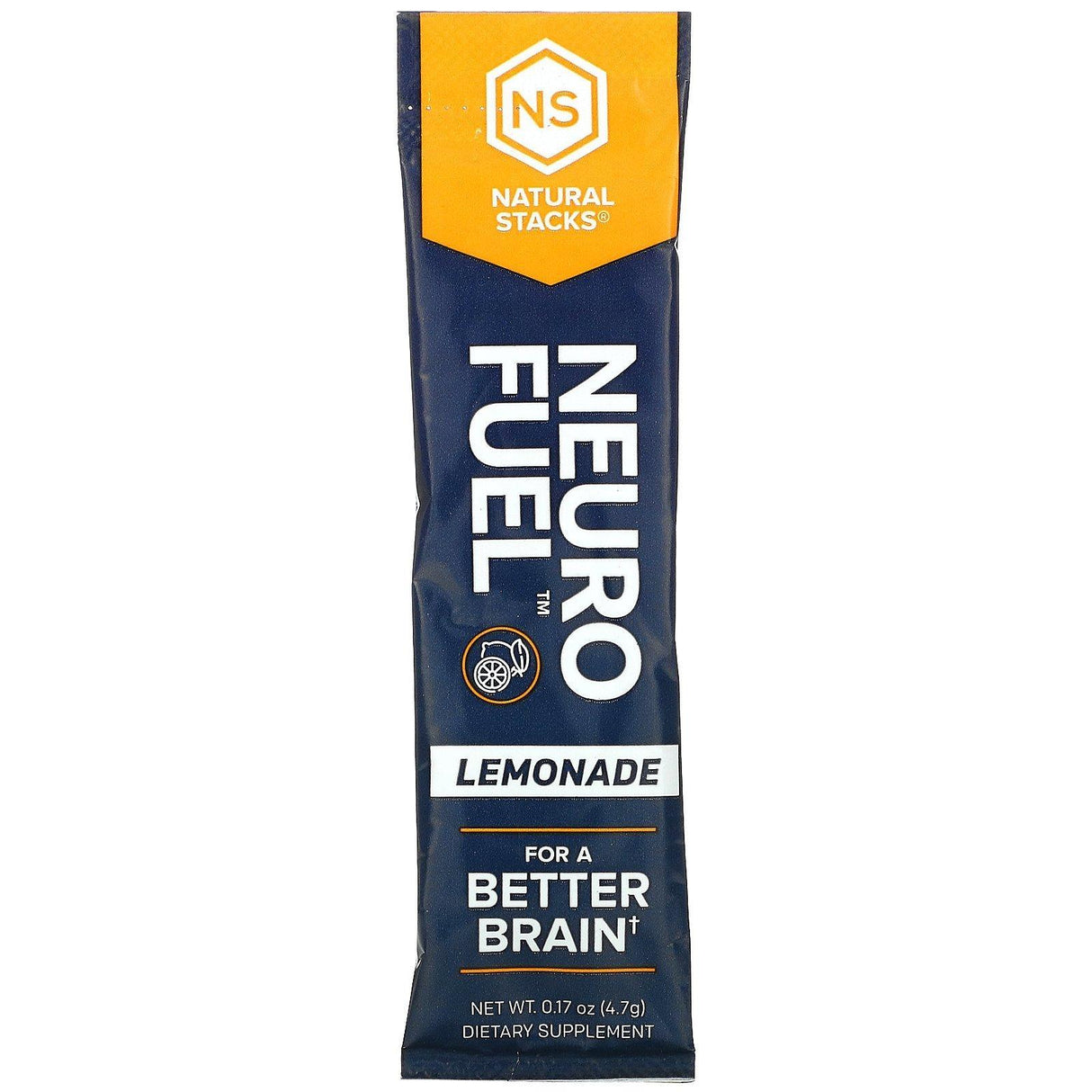 Natural Stacks, Neuro Fuel, Lemonade, 20 Stick Packs, 0.17 oz ( 4.7 g) Each - Supply Center USA