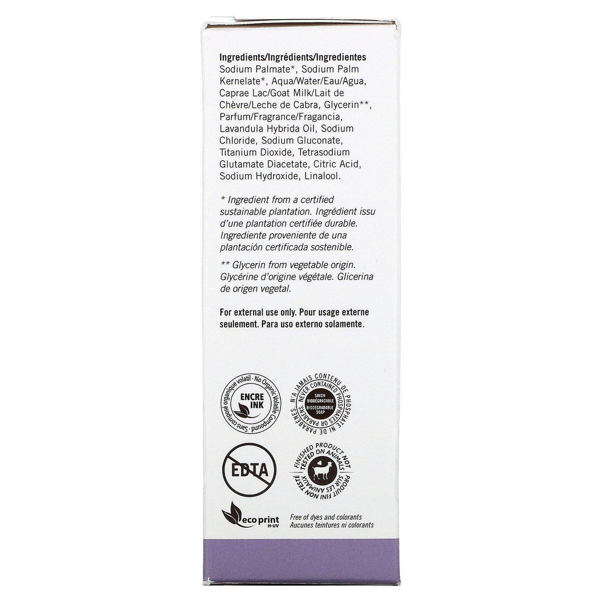 Nature by Canus, Fresh Goat Milk, Soap Bar, Lavender Oil, 5 oz (141 g) - Supply Center USA