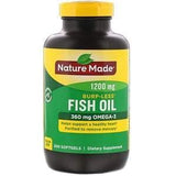 Nature Made, Fish Oil, Burp-Less, 1,200 mg, 200 Softgels - Supply Center USA