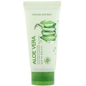 Nature Republic, Soothing & Moisture Aloe Vera Cleansing Gel Foam, 5.07 fl oz (150 ml) - Supply Center USA