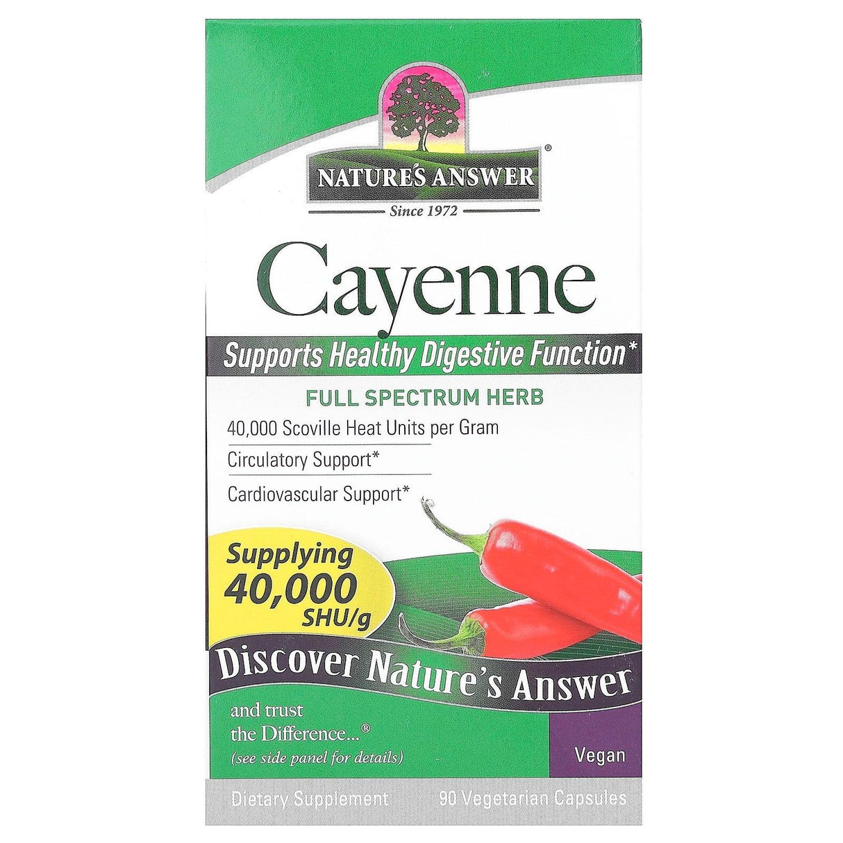 Nature's Answer, Cayenne, 90 Vegetarian Capsules - Supply Center USA
