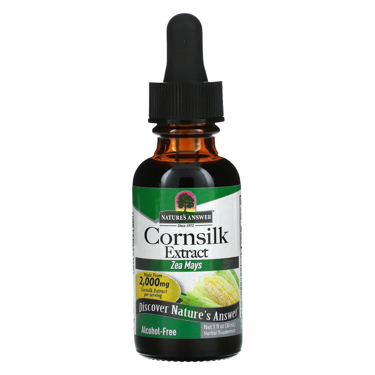 Nature's Answer, Cornsilk Extract, Alcohol-Free, 2,000 mg, 1 fl oz (30 ml) - Supply Center USA