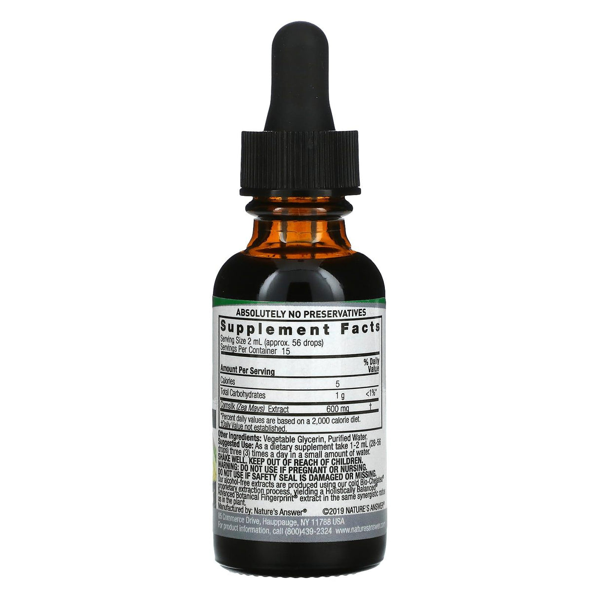 Nature's Answer, Cornsilk Extract, Alcohol-Free, 2,000 mg, 1 fl oz (30 ml) - Supply Center USA