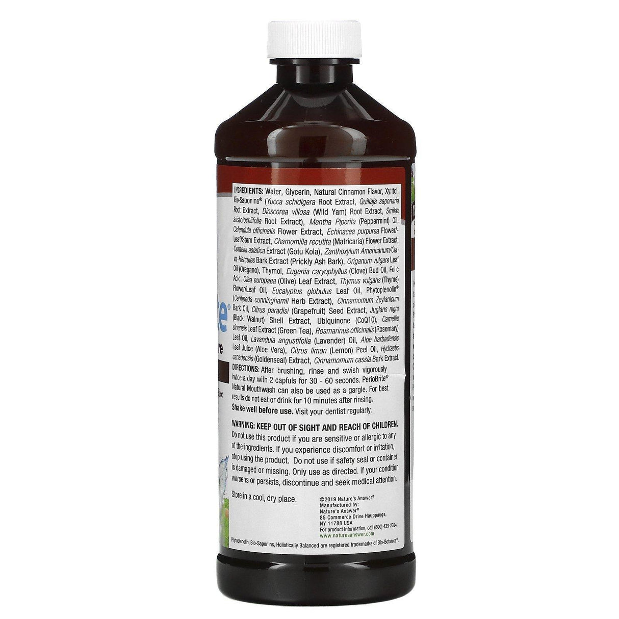 Nature's Answer, PerioBrite, Natural Mouthwash, Cinnamint, 16 fl oz (480 ml) - Supply Center USA