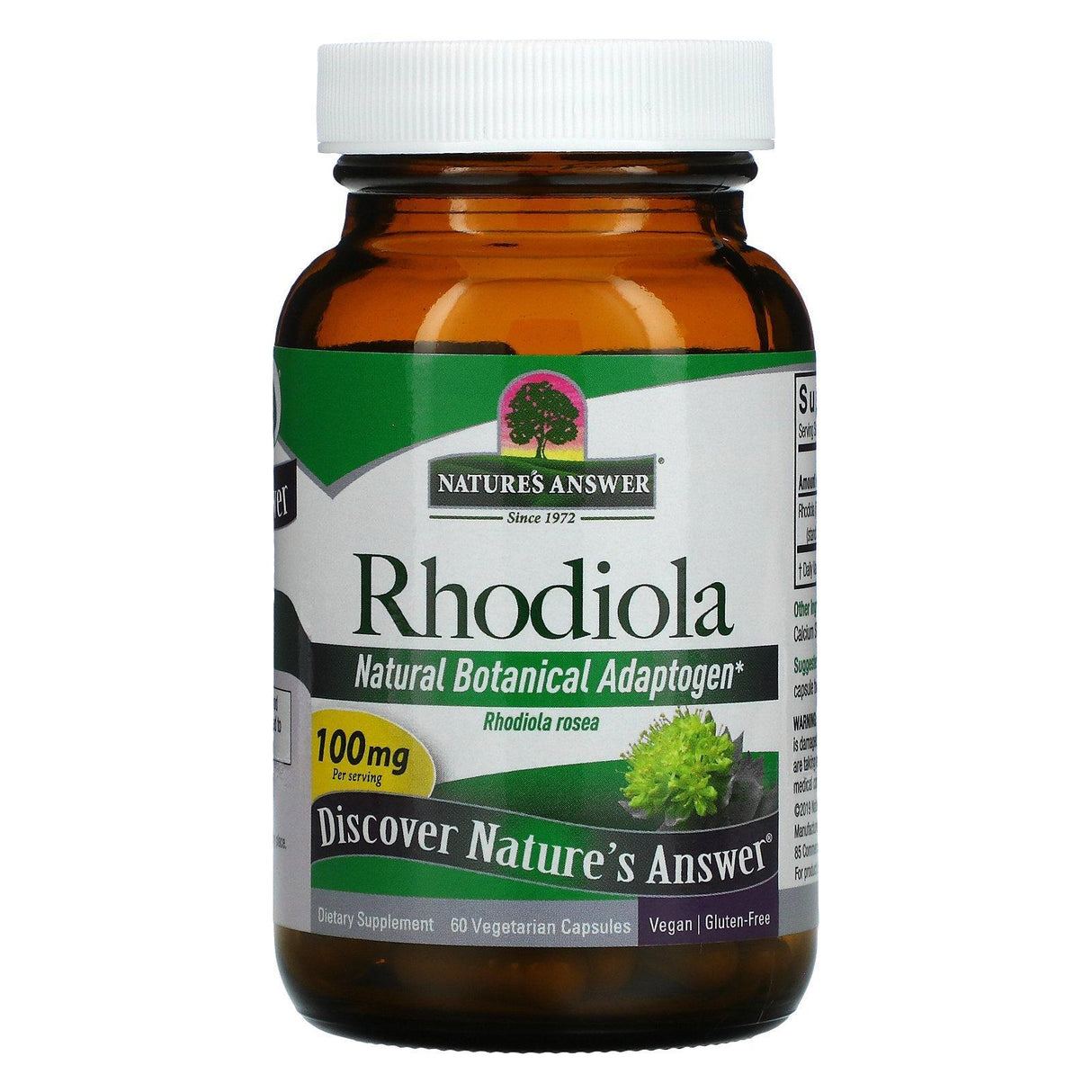 Nature's Answer, Rhodiola, 100 mg, 60 Vegetarian Capsules - Supply Center USA