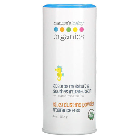 Nature's Baby Organics, Silky Dusting Powder, Fragrance Free, 4 oz (113.4 g) - Supply Center USA