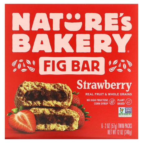 Nature's Bakery, Fig Bar, Strawberry, 6 Twin Packs, 2 oz (57 g) Each - Supply Center USA