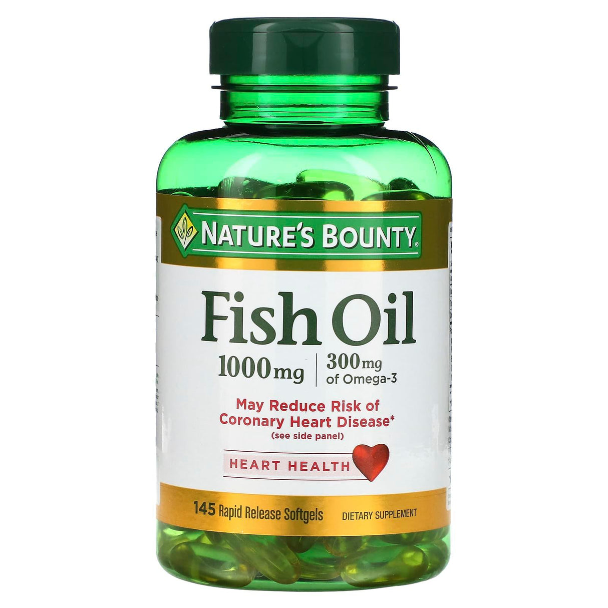 Nature's Bounty, Fish Oil, 1,000 mg, 145 Rapid Release Softgels - Supply Center USA