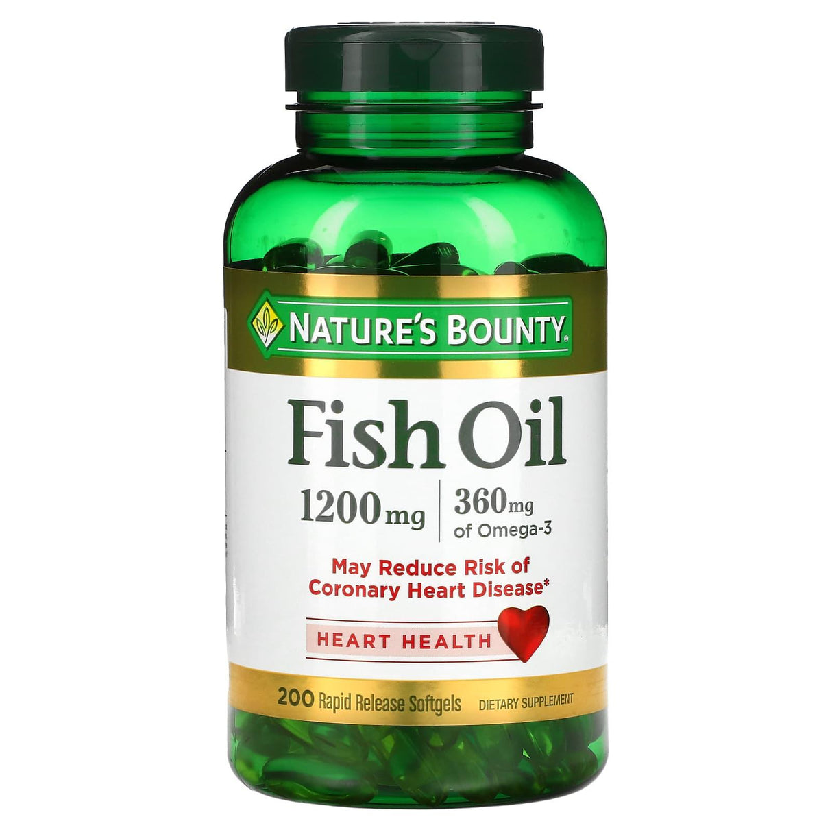 Nature's Bounty, Fish Oil, 1,200 mg, 320 Rapid Release Softgels - Supply Center USA