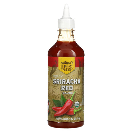 Nature's Greatest Foods, Organic Sriracha Red Sauce, 18 oz (510 g) - Supply Center USA