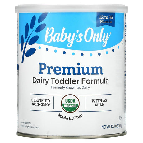 Nature's One, Baby's Only, Premium Dairy Toddler Formula, 12 to 36 Months, 12.7 oz (360 g) - Supply Center USA