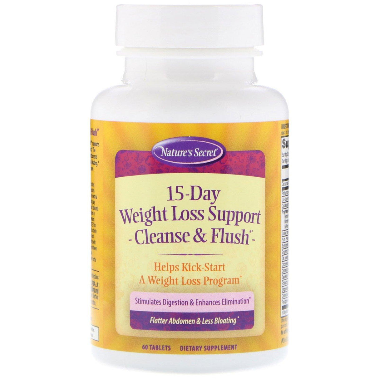 Nature's Secret, 15-Day Weight Loss Support, Cleanse & Flush, 60 Tablets - Supply Center USA