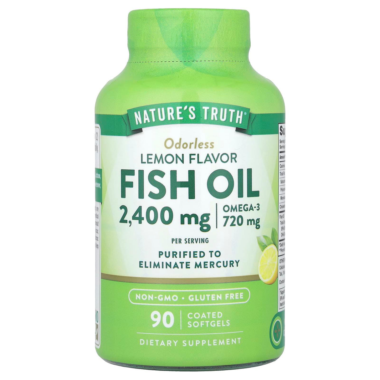 Nature's Truth, Fish Oil, Lemon, 90 Coated Softgels - Supply Center USA