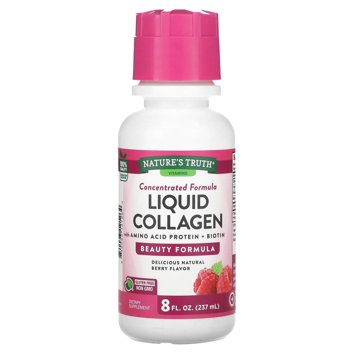 Nature's Truth, Vitamins, Liquid Collagen with Amino Acid Protein + Biotin, Berry, 8 fl oz (237 ml) - Supply Center USA