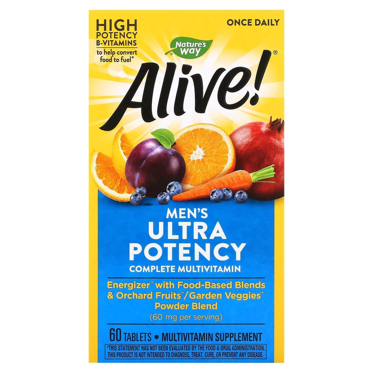 Nature's Way, Alive! Men's Ultra Potency Complete Multivitamin, 60 Tablets - Supply Center USA