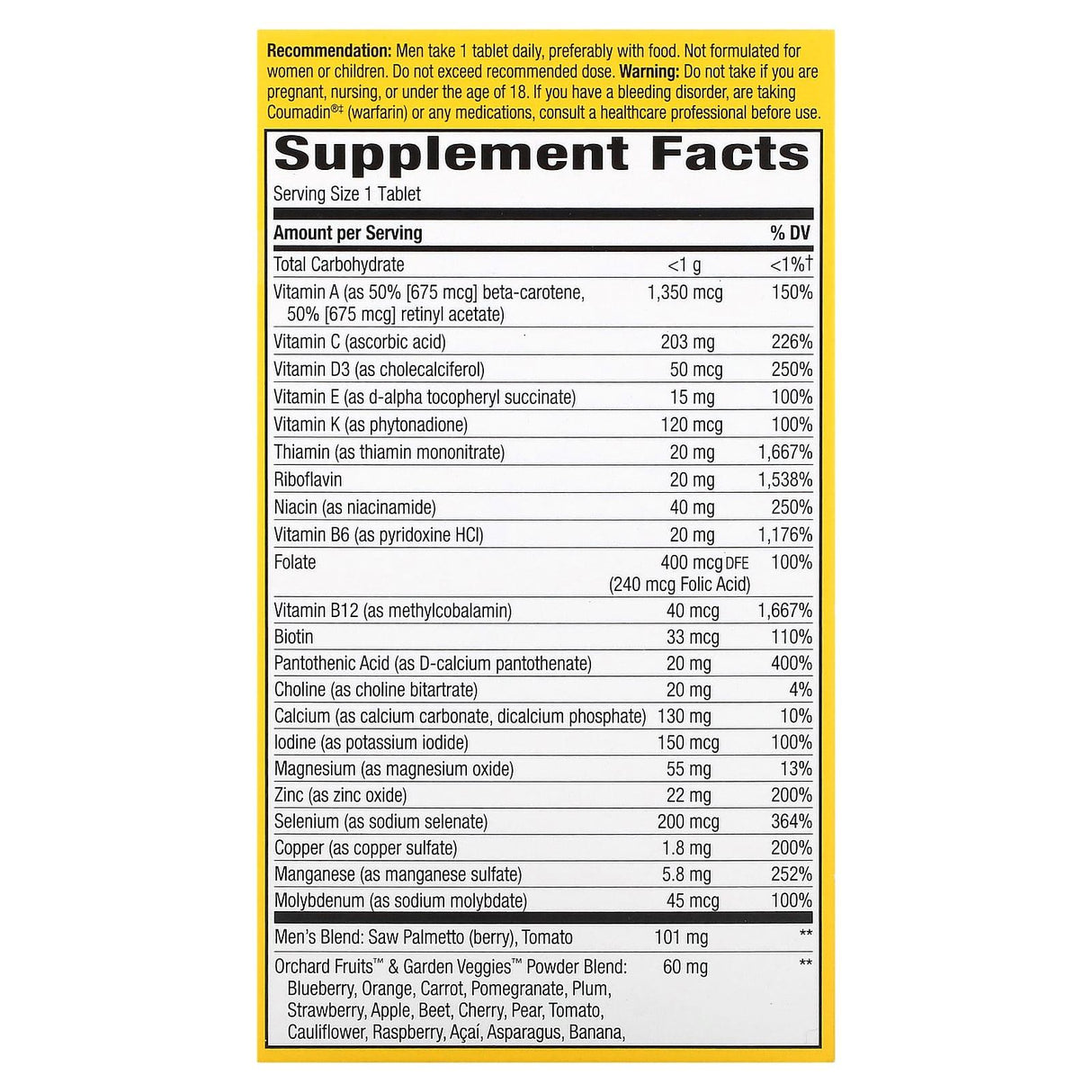 Nature's Way, Alive! Men's Ultra Potency Complete Multivitamin, 60 Tablets - Supply Center USA