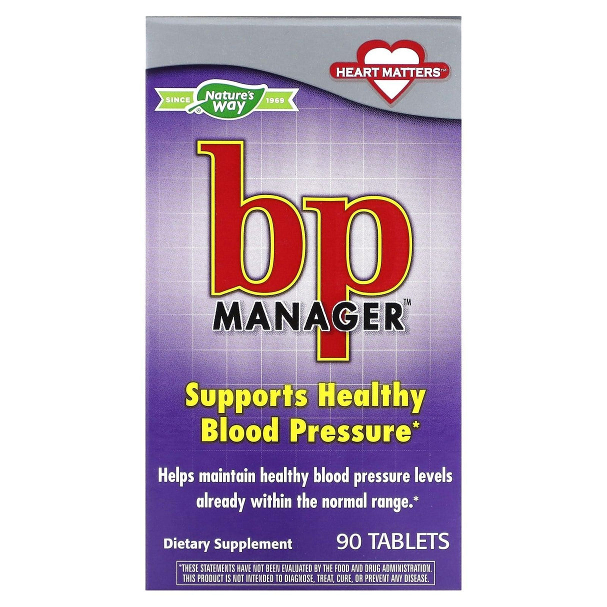 Nature's Way, BP Manager, 90 Tablets - Supply Center USA
