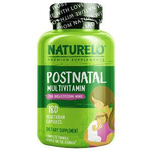 NATURELO, Postnatal Multivitamin for Breastfeeding Moms, 180 Vegetarian Capsules - Supply Center USA