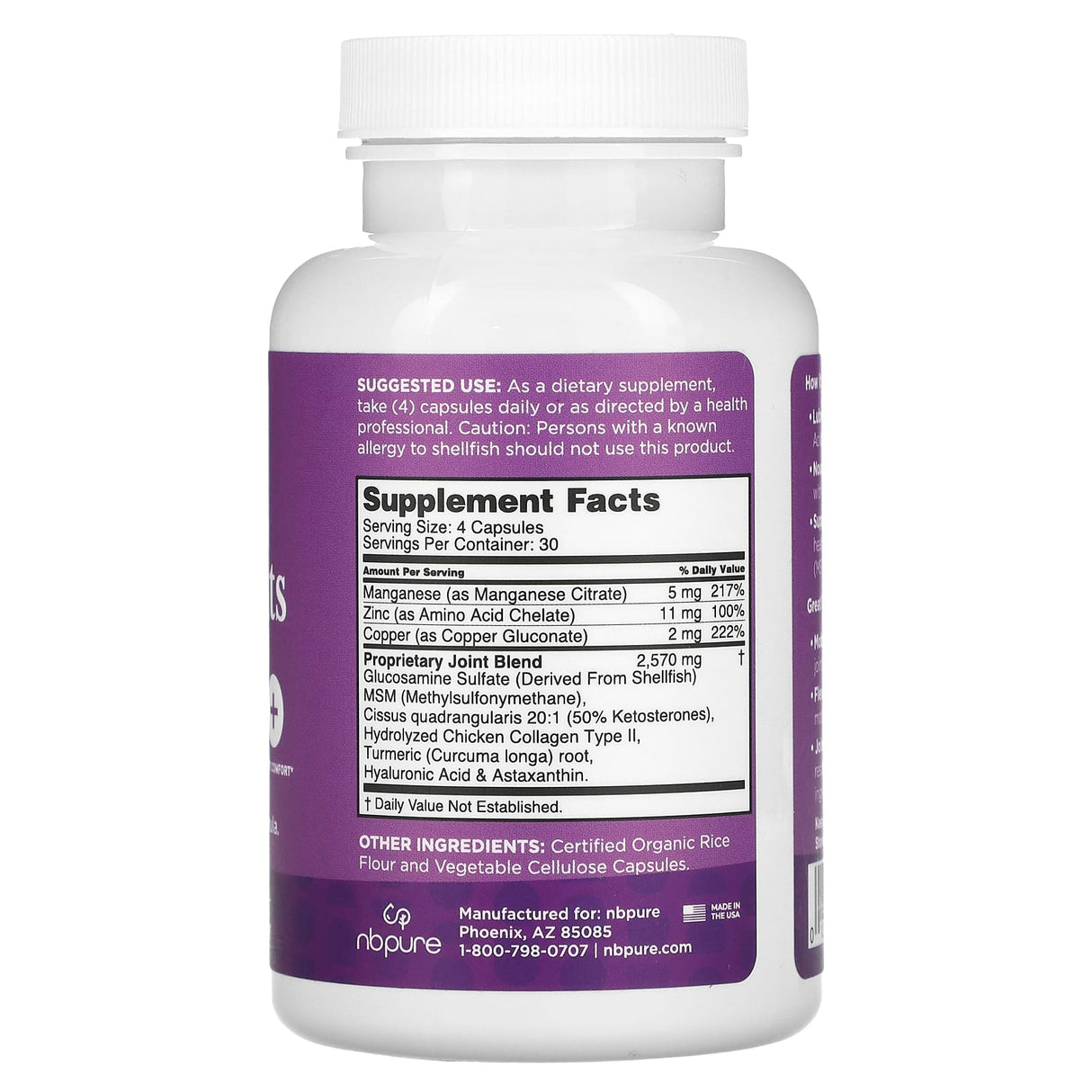 NB Pure, Aid 4 Joints, 120 Capsules - Supply Center USA