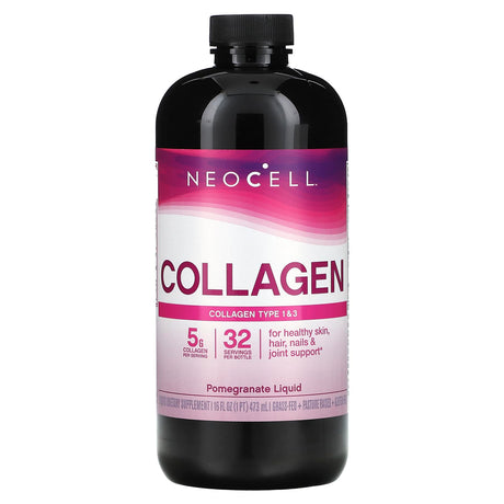 NeoCell, Collagen Type 1 & 3 Liquid, Pomegranate , 16 fl oz (473 ml) - Supply Center USA