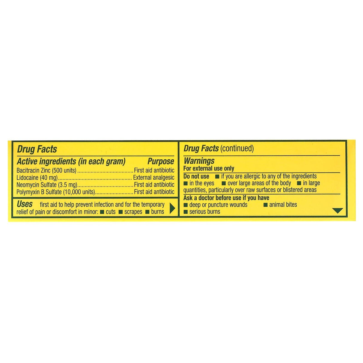 Neosporin, +Lidocaine Ointment, 0.5 oz (14.2 g) - Supply Center USA