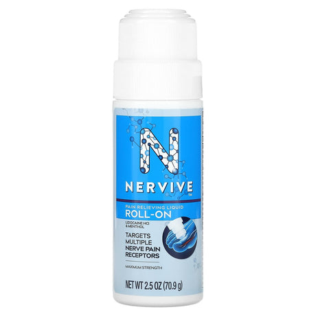 Nervive, Pain Relieving Liquid, Medicated Roll-On, 2.5 oz (70.9 g) - Supply Center USA