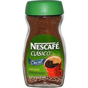 Nescafé, Clasico, Pure Instant Decaffeinated Coffee, Decaf, Dark Roast, 7 oz (200 g) - Supply Center USA