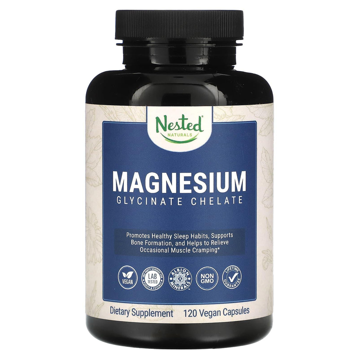 Nested Naturals, Magnesium, Glycinate Chelate, 120 Vegan Capsules - Supply Center USA