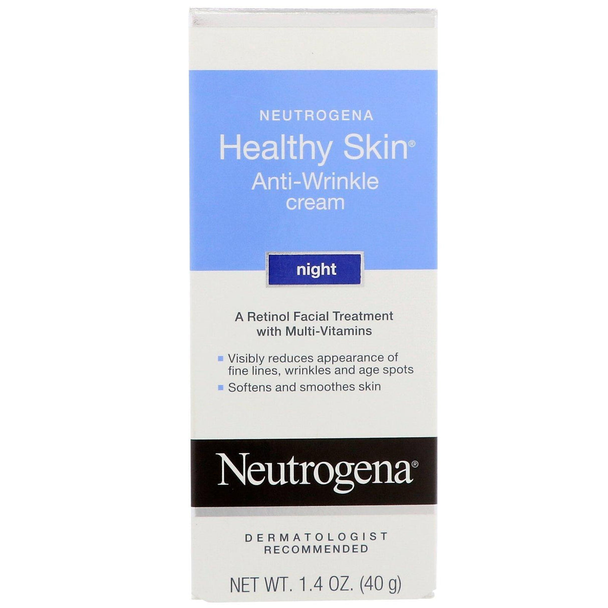 Neutrogena, Healthy Skin, Anti-Wrinkle Cream, Night, 1.4 oz (40 g) - Supply Center USA