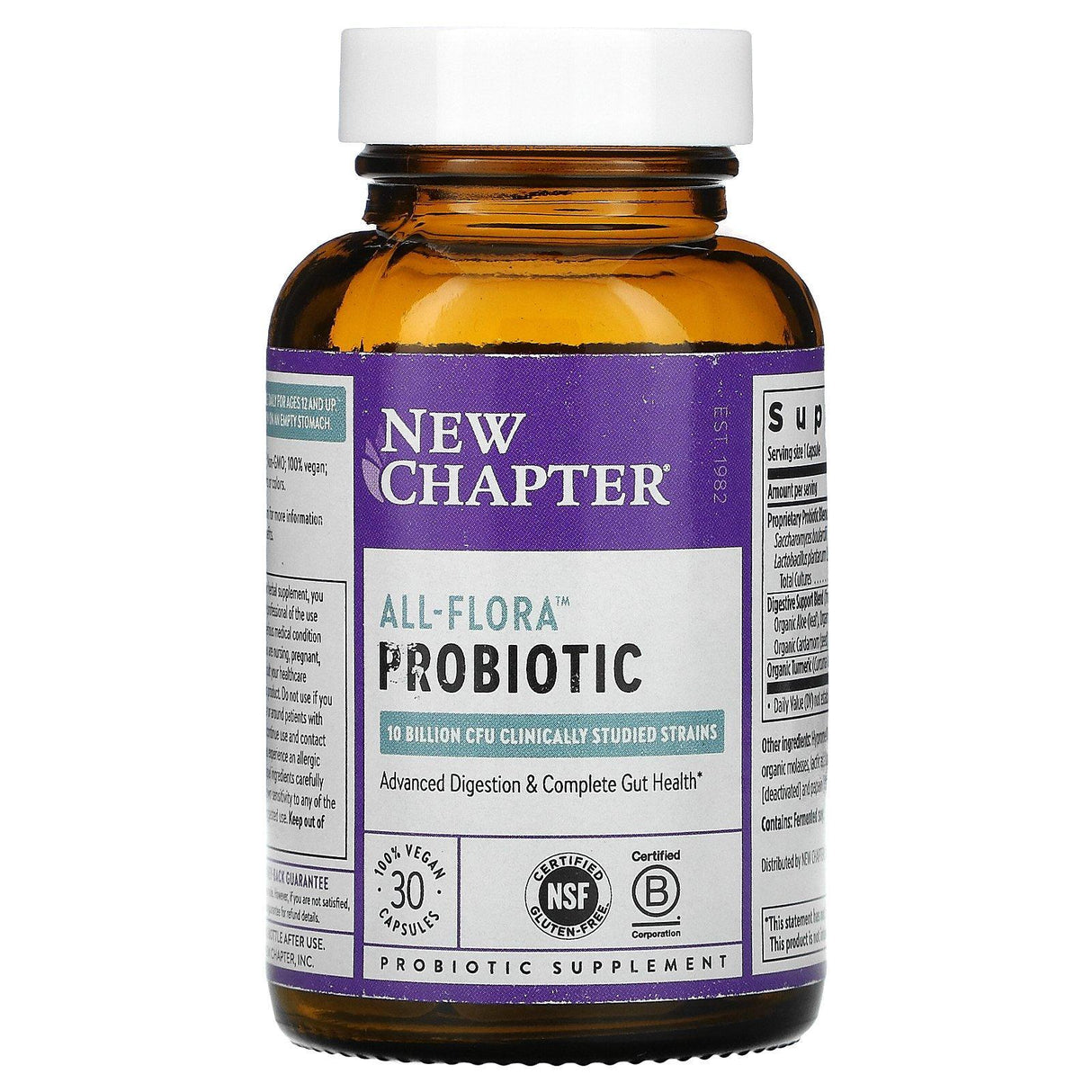 New Chapter, All-Flora Probiotic , 30 Vegan Capsules - Supply Center USA