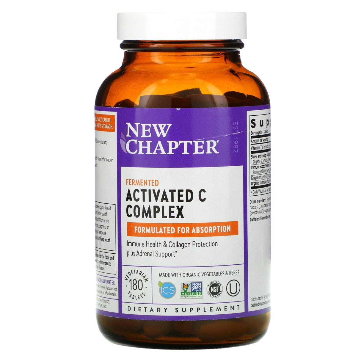 New Chapter, Fermented Activated C Complex, 180 Vegetarian Tablets - Supply Center USA