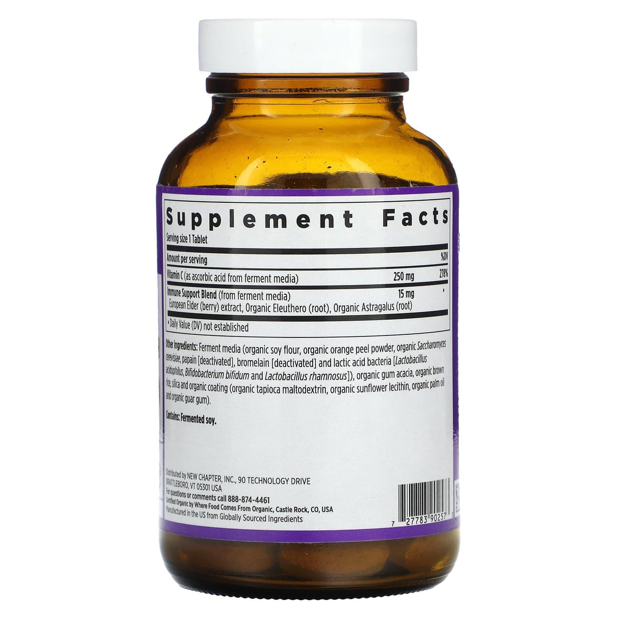 New Chapter, Fermented Vitamin C, 250 mg, 60 Vegan Tablets - Supply Center USA