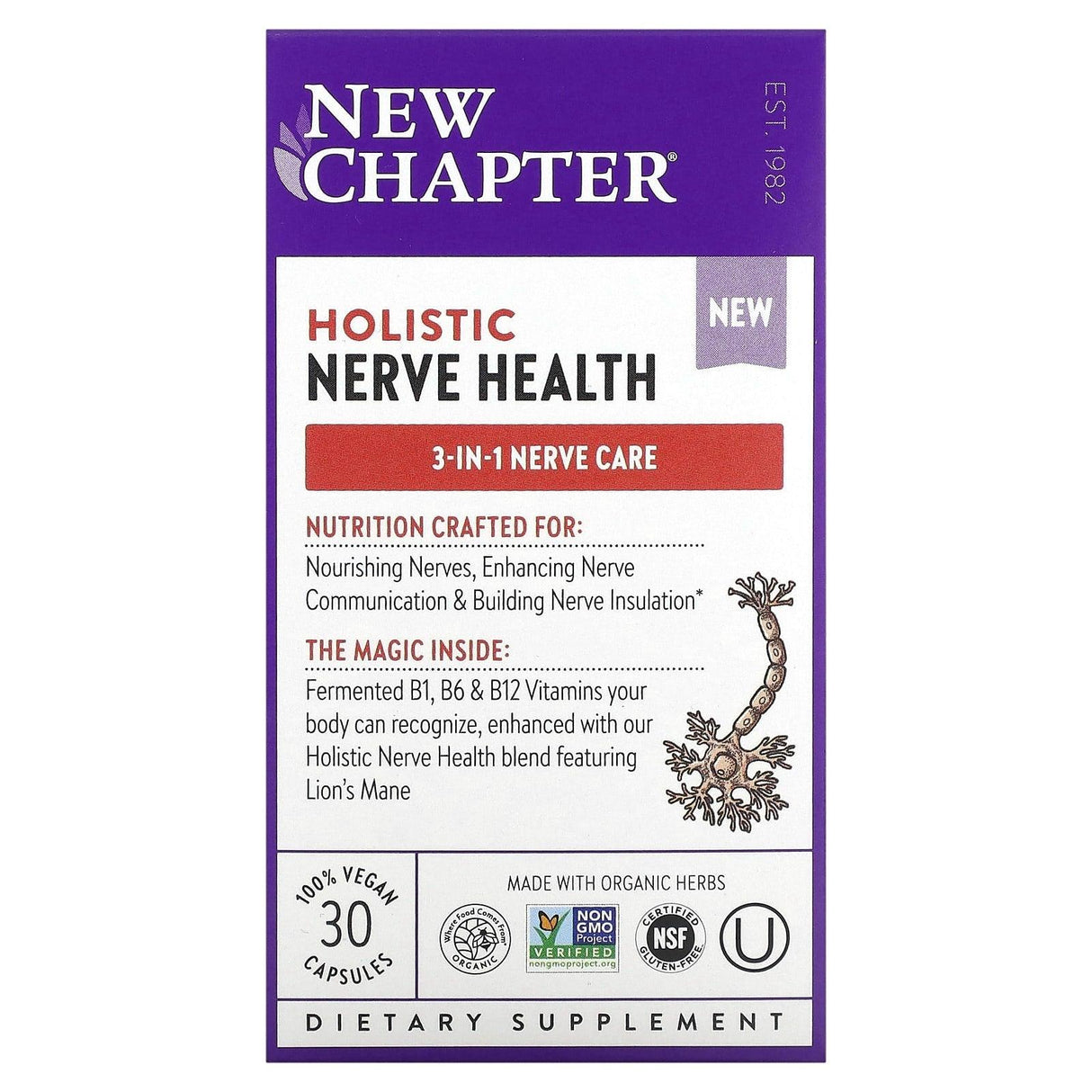 New Chapter, Holistic Nerve Health, 30 Capsules - Supply Center USA
