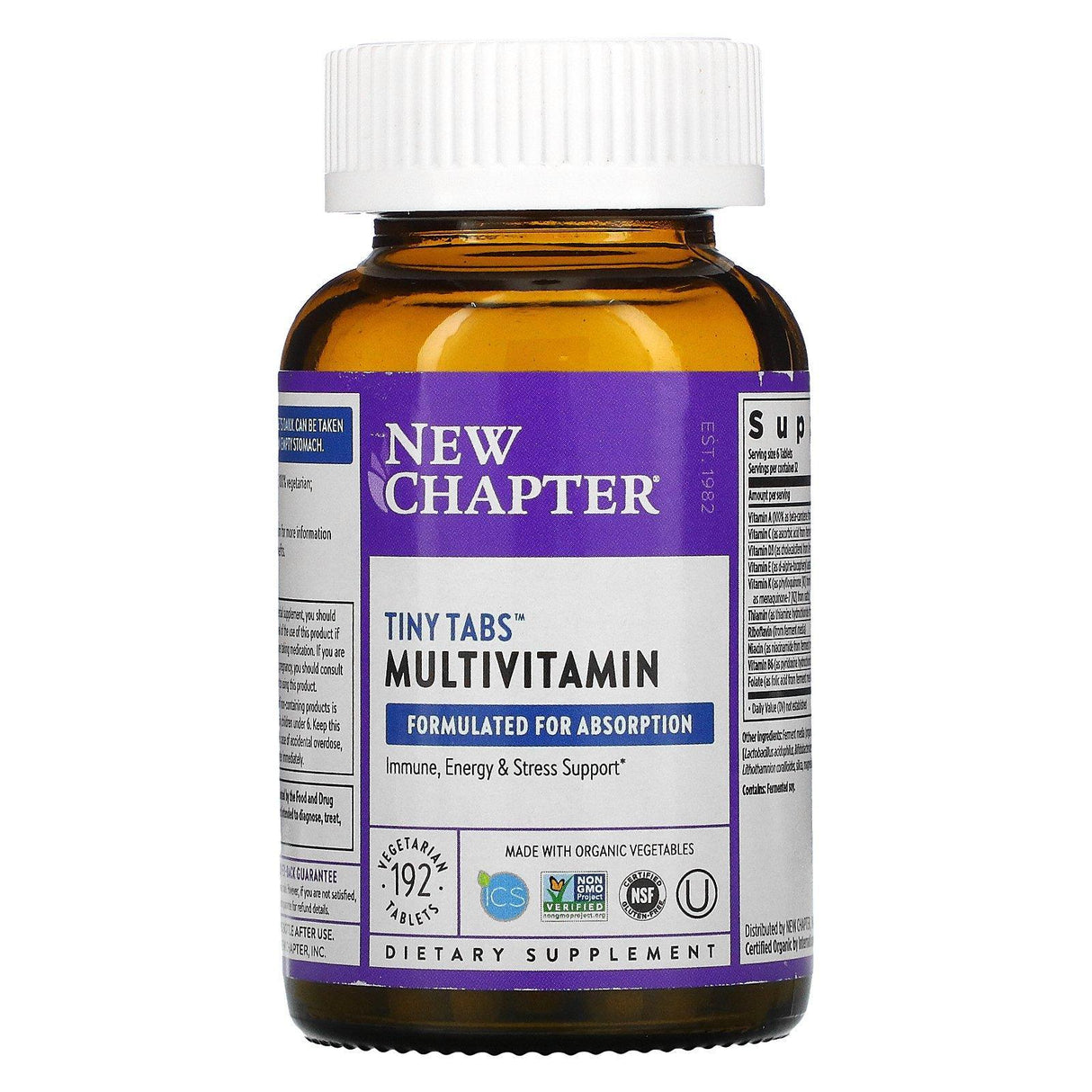 New Chapter, Tiny Tabs Multivitamin, 192 Vegetarian Tablets - Supply Center USA