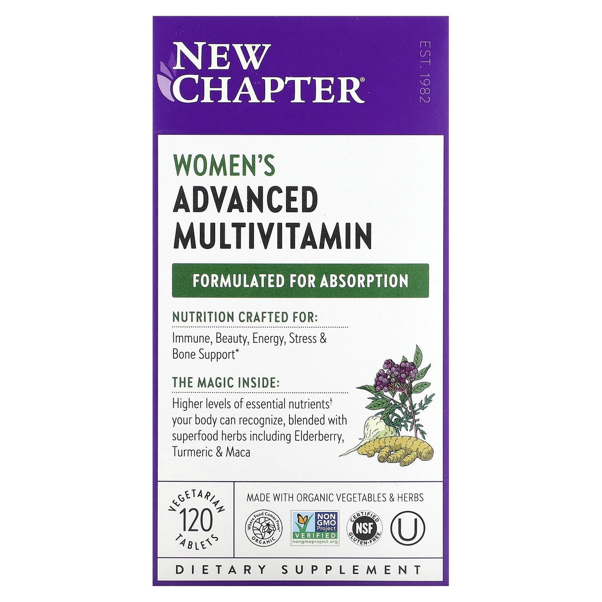 New Chapter, Women's Advanced Multivitamin, 120 Vegetarian Tablets - Supply Center USA