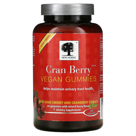 New Nordic US Inc, Cran Berry Vegan Gummies, Mixed Berry, 60 Gummies - Supply Center USA